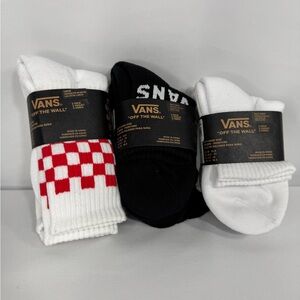 Vans Boys’s Black, White, and Checkered Socks bundle